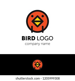 Logo design template. Creative bird vector icon