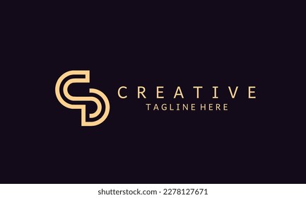 Logo Design Template, Creative and Minimalist Letter CD Logo, CD Monogram Flat Design.