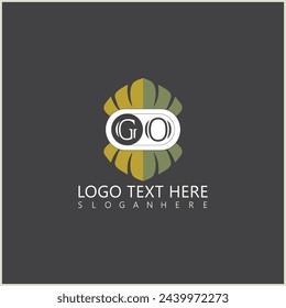 Logo Design Template, Creative and Minimalist Letter GO Logo, GO Monogram Flat Design.