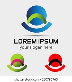 Logo design template creative sign. Technology concept icon