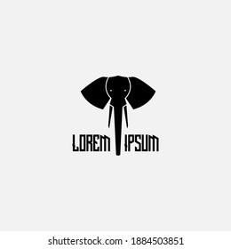 Logo design template, with a cute elephant icon shape