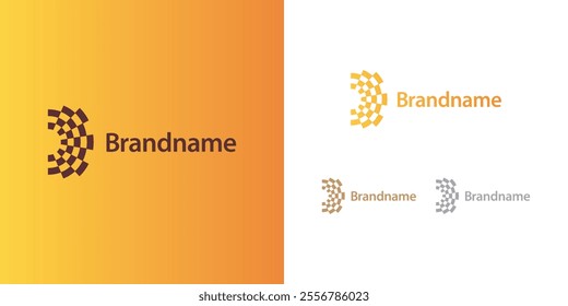 Logo design template with D alphabet. Letterform design. Mark or design template.