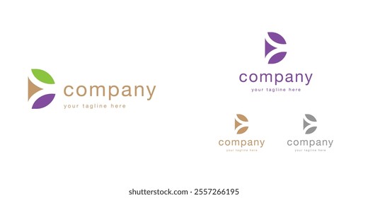 Logo design template with D alphabet. Letterform design. Mark or design template. Vector illustration.