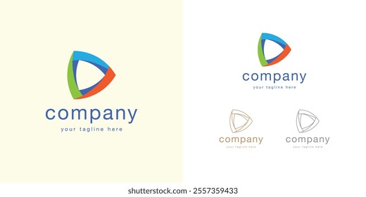Logo design template with D alphabet. Letterform design. Mark or design template. dimensional vector.