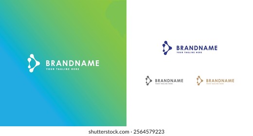 Logo design template with D alphabet. Letterform design. Mark or design template. Vector illustration.