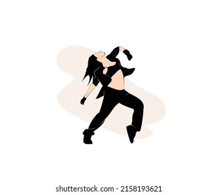 logo design template dancer woman