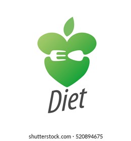 logo design template for diet. Vector illustration of icon