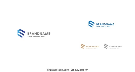 Logo design template with e alphabet. Letterform design. Mark or design template. Vector illustration.