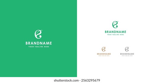 Logo design template with e alphabet. Letterform design. Mark or design template for electric vehicle industry. Vector illustration.