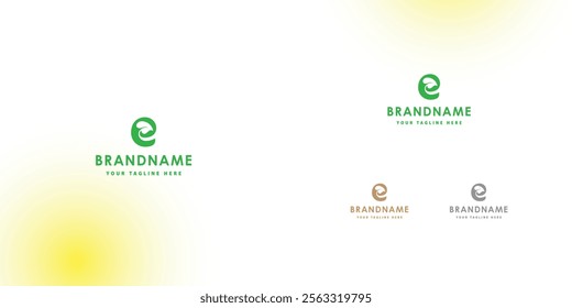 Logo design template with e alphabet. Letterform design. Mark or design template for electric vehicle industry. Vector illustration.