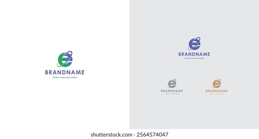 Logo design template with E alphabet. Letterform design. Mark or design template. Vector illustration.