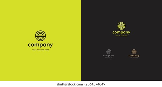 Logo design template with E alphabet. Letterform design. Mark or design template. Vector illustration.