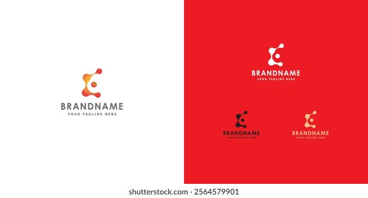 Logo design template with E alphabet. Letterform design. Mark or design template. Vector illustration.