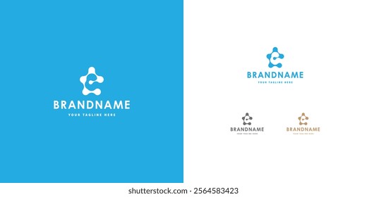 Logo design template with E alphabet. Letterform design. Mark or design template. Vector illustration.