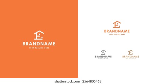 Logo design template with E alphabet. Letterform design. Mark or design template. Vector illustration.