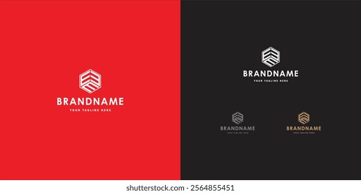 Logo design template with E alphabet. Letterform design. Mark or design template. Vector illustration.