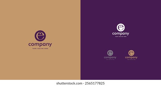 Logo design template with E alphabet. Letterform design. Mark or design template. Vector illustration.