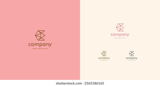 Logo design template with E alphabet. Letterform design. Mark or design template. Vector illustration.