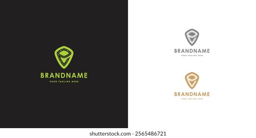 Logo design template with e alphabet. Letterform design. Mark or design template for pet care business. Vector illustration.