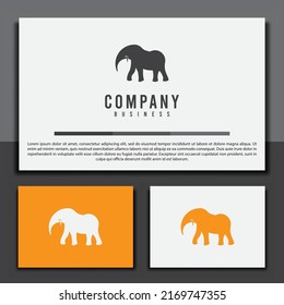Logo design template, with an elephant icon, is suitable for your sports and business brands
