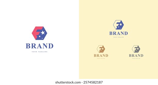 Logo design template with F alphabet. Letterform design. Mark or design template. Vector illustration.