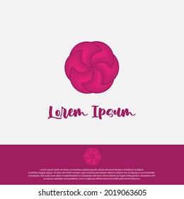 plantilla de diseño de logotipo, con un icono del logotipo de la flor, adecuado para marcas de belleza, plantas y mujeres