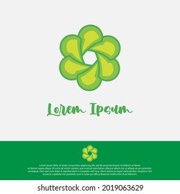 logo design template, with a flower logo icon, suitable for beauty, plant, and women's brands