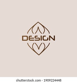 logo design template, with flower petal luxury icon