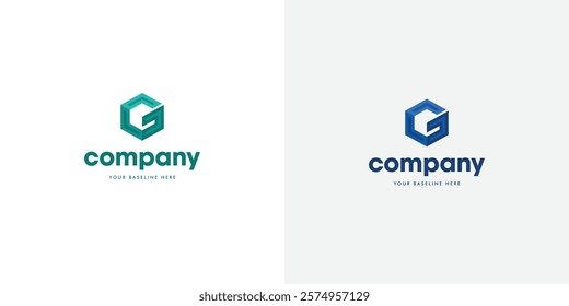 Logo design template with G alphabet. Letterform design. Mark or design template. Vector illustration.