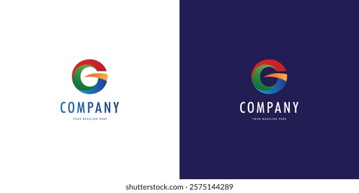 Logo design template with G alphabet. Letterform design. Mark or design template. Vector illustration.