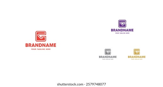 Logo design template with G alphabet. Letterform design. Mark or design template. Vector illustration.