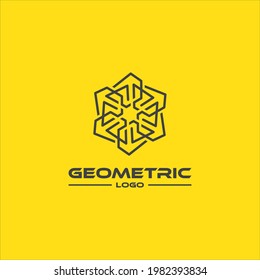 plantilla de diseño de logotipo, con iconos geométricos