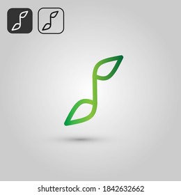 logo design template, with green leaf letter s logo icon