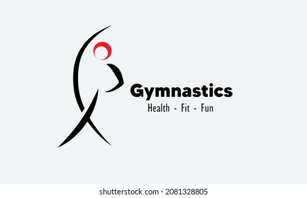 Logo-Design-Vorlage Gymnastik-Konzept für Ihre 
Gemeinschaft