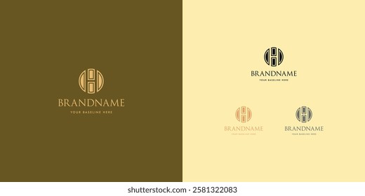 Logo design template with H alphabet. Letterform design. Mark or design template. Vector illustration.