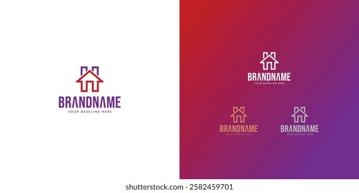 Logo design template with H alphabet. Letterform design. Mark or design template. Vector illustration.