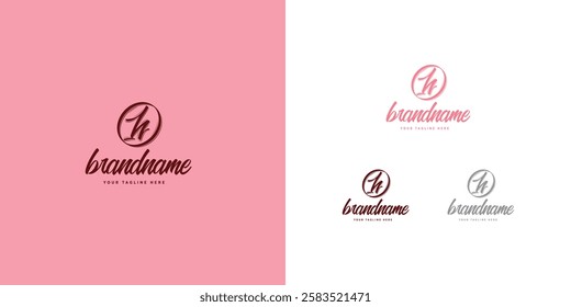Logo design template with H alphabet. Letterform design. Mark or design template. Vector illustration.