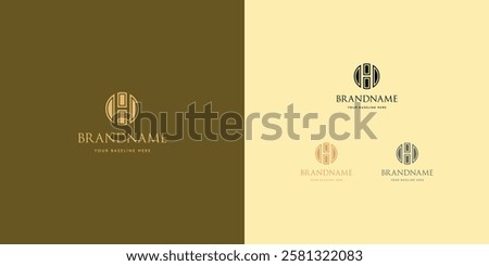 Logo design template with H alphabet. Letterform design. Mark or design template. Vector illustration.