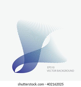 Logo design template, halftone dots in ribbon shape