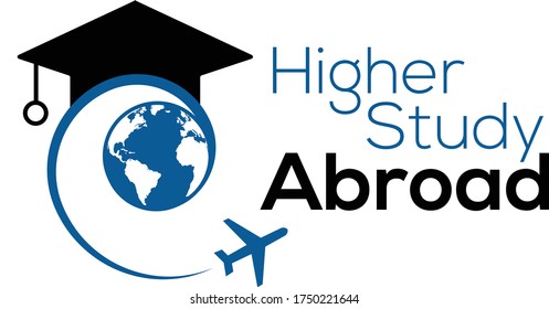 Logo Design Template for Higher Study Abroad company or agency. 