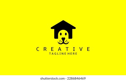 Logo design template. House Dog Logo Design. Dog Vector, Suitable for logo designs for companies, shops, businesses, brands, etc.