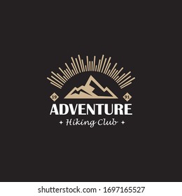 Logo Design Template Inspiration of Vintage Mountain , Vector Illustration, outdoor adventure retro logo design. Vector graphic for t shirt and other uses.