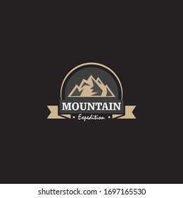 Logo Design Template Inspiration of Vintage Mountain , Vector Illustration, outdoor adventure retro logo design. Vector graphic for t shirt and other uses.