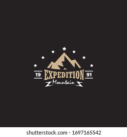 Logo Design Template Inspiration of Vintage Mountain , Vector Illustration, outdoor adventure retro logo design. Vector graphic for t shirt and other uses.