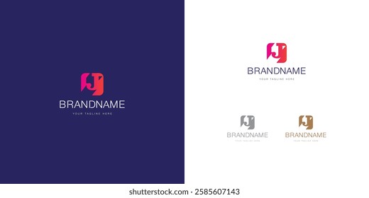 Logo design template with j alphabet. Letterform design. Mark or design template. Vector illustration.