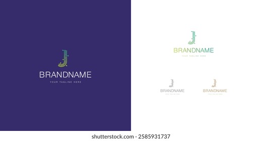 Logo design template with j alphabet. Letterform design. Mark or design template. Vector illustration.