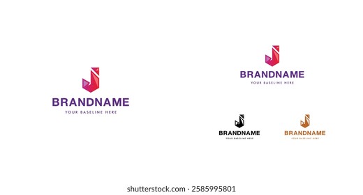 Logo design template with j alphabet. Letterform design. Mark or design template. Vector illustration.