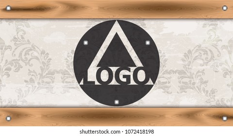 Logo design template layout Vector. Ornamented background  - Shutterstock ID 1072418198