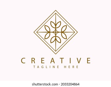 Logo Design Template, leaf like ornament vector illustration design