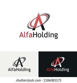 Logo design template, letter A, Consulting, Holding, Financial, Business, Consulting, Industrial